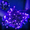 AURSTORE Basa Lichterkette, 8 Modi, 10 m, 100 LEDs, romantische Dekoration für Weihnachtsbaum, Hochzeit, Party, Lichterkette innen (grüner Draht, Blau)
