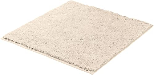 Erwin Müller WC-Vorlage ohne Ausschnitt Uni ULM - Baumwolle, kuschelig, rutschhemmend, für Fußbodenheizung geeignet - beige Größe 60x60 cm