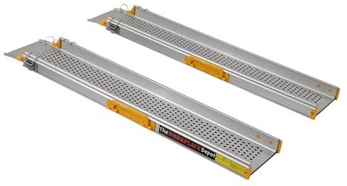The Workplace Depot Telescopic Channel Ramps, Pair Adjustable Aluminium