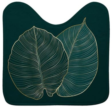 Tapis Contour WC Microfibre Jade 45x45cm Vert