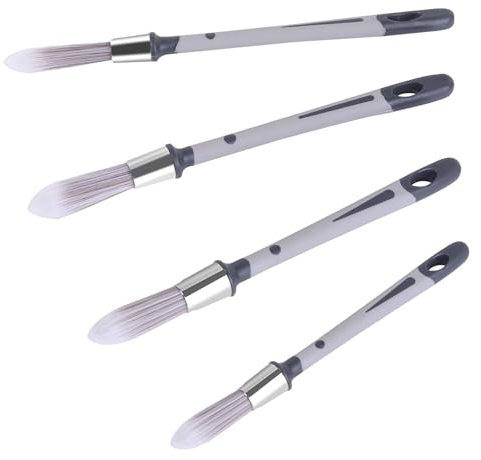 Wesquer Trim Paint Brush Edge Painting Tool for Painting Detail Areas and Small Paint Repairs Small Paint Brushes, Art Application,Sash, Baseboards,House Wall Corners 4pack with 0.45 0.6 0.75 0.8