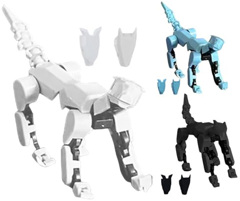 Générique Ensemble de Figurines d'action 3, Titan 13, Jouet Robot Mobile Multi-articulé imprimé en, Chien Robot factice 13, Figurine d'action de Chien Robot, Amusants pour décorations de Bureau