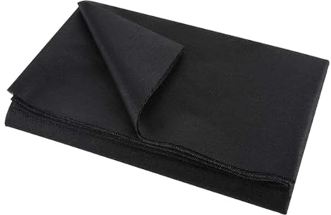 Fieltro para planchar de 200 x 100 cm (negro), color negro, fieltro para planchar en negro, tela no tejida, vellón para planchar