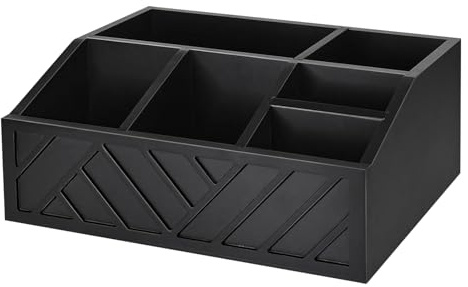 Organizzatore per bar da caffè, organizzatore da banco per bastoni in legno, scatola di immagazzinaggio multifunzione con scomparti forniture da cucina per la casa