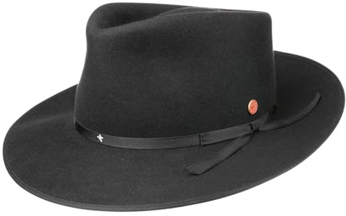 Mayser UDO Haarfilzhut Musikerhut Bogarthut Stern Herren Made in EU Sommer Winter schwarz 58 cm