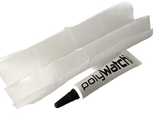 Polywatch Polish Plastic/Acrylic Watch Glasses Repair 5ml with W5 Wipe Cleaner