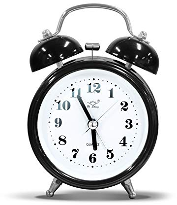 OWill 10,2 cm (ca. 10,2 cm) Doppelglocken-Wecker mit dreidimensionalem Zifferblatt, einfacher Wecker mit lautem Klingeln