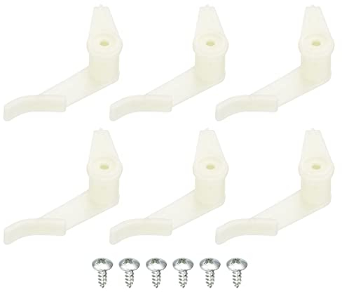 PATIKIL 3,5mm Lámpara Sombra Clips para Techo Lámparas, 6 Par Fijo Hebilla Iluminación Artefactos Accesorios ABS Plástico Blanco