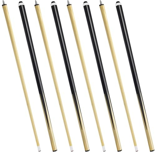 VANLAN Set di 4 Stecche da Biliardo con Punte da 13 mm, in Legno Duro, Set da 4 (48 Pezzi)