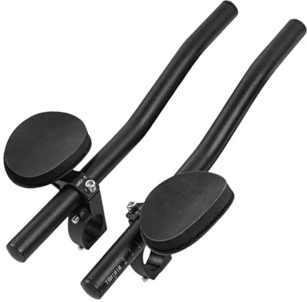 Aero-Lenker für Rennräder - Clip Armlehnenstange aus Aluminiumlegierung in Schwarz mit Entspannungsgriff für Mehr Komfort