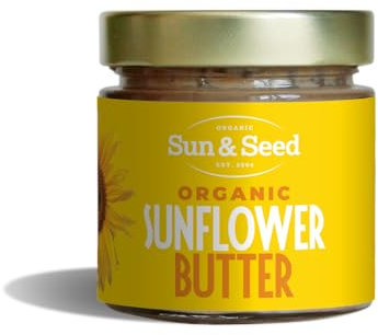 Organic Toasted Sunflower Seed Butter 200g by Sun & Seed - Made From 100% Organic Sunflower Seeds - Healthy Seed Paste - Vegan - Gluten, Dairy & Soy Free