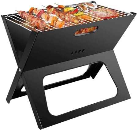 NESPIQ Picknickgrill Holzkohlegrill Klappbarer Grill, Tragbarer Holzkohlegrill, Ultraleichter Faltbarer Grill, Geeignet Für Camping Camping Grill