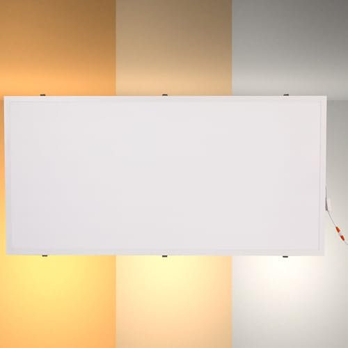 TEKLED LED Panel Ceiling Light | 60W 10250LM 3CCT Switchable | 3000K/4000K/6000K 3 Color Temperature | 2x4ft Flush Mount Slim Panel Light | for Kitchen Commercial Office Store Restaurant | 1200x600