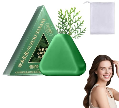 Champú sólido Herbal Triangle, champú Usman Grass, jabón de ducha hidratante Triangle, suave y nutritivo, fortalece, champú sólido herbal para hombres y mujeres.