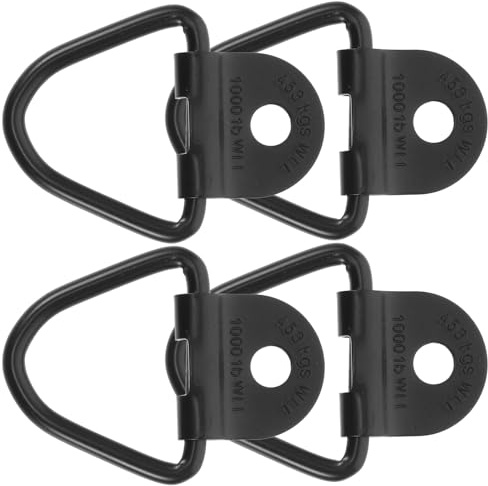 Ipetboom Anclajes de Amarre Atornillables de Acero al Carbono para Remolques y Camiones Anillos D con Diseño V para Sujeción Segura de Carga Kit de 4 Unidades para Transporte Fiable