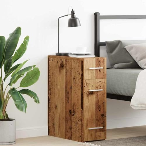 Kangardius Armario farmacéutico de madera recuperada, 20 x 45,5 x 60 cm, con 3 cajones, amplio espacio de almacenamiento, aparador para salón, oficina, vestíbulo