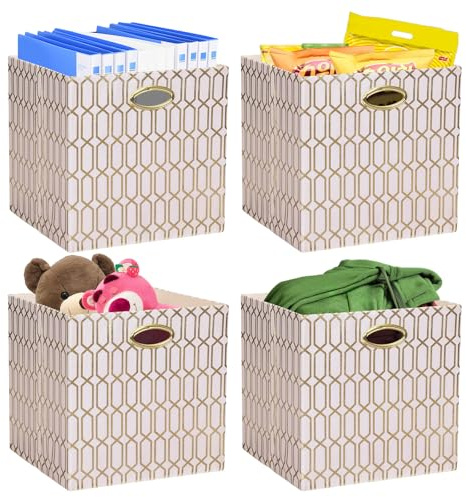 Posprica - Recipientes de almacenamiento, cubos de almacenamiento, 33 x 33 cm, recipientes, cajas, cestas, organizadores, de tela