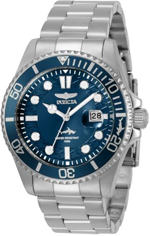 Invicta Mens Pro Diver Quartz Watch, Silver, 30019