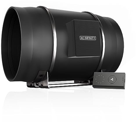 AC Infinity CLOUDLINE PRO S10 – Leises Inline-Lüftersystem 250 mm mit Drehzahlregler, EC-Motor, für Grow-Zelte und Hydroponik