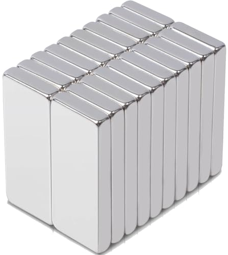 MIN CI 20 Stück Magnete Stark Klein, 30x10x3mm Neodym Magnete Extra Stark Magnete für Magnettafel Küchenschrank Starke Magnete Rechteckige Büro Whiteboard Magnet Magnetplatten Seltenerdmagnete