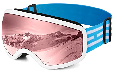 EasYoung Lunettes de ski pour enfants, lunettes de ski et de snowboard pour garçons et filles, compatibles avec les casques