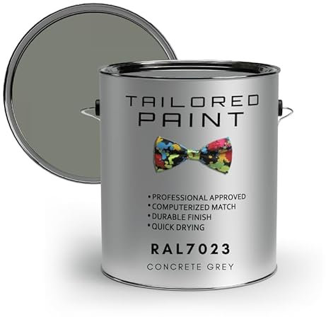 Tailored Paint uPVC Window & Door 1K Paint Brush or Spray On - Matt Finish - RAL7023, Concrete Grey - 100ml Tin