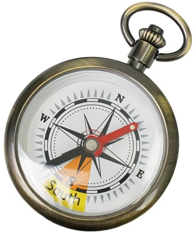 Retro Nostalgic Metal Compass, Pocket Compass for Kids,Outdoor Waterproof Compass for Camping,Orienteering,Hiking,Survival