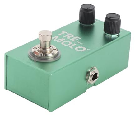 Tremolo -Gitarren -Effekt -Pedal, Analoges Tremolo -Pedal für E -Gitarre Wahre Bypass, 6,35 Mm Eingangsausgang Schnittstelle Bass E -Gitarre Tremolo Pedal mit LED -Licht