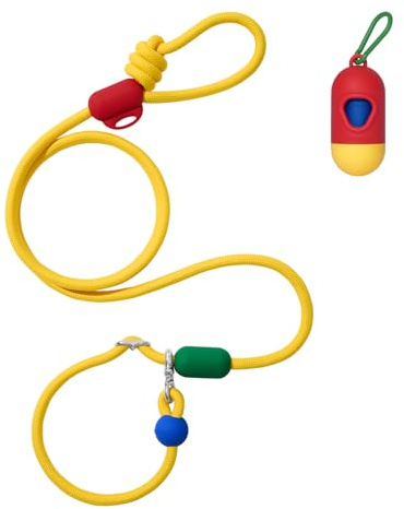 VETRESKA Freihand-Hundeleine, 8FT verstellbare Seilleine für mittelgroße bis große Hunde, Hüft-/Umhängeleinen zum Spazierengehen, No-Pull-Hundeleinen mit Beutelspender, 2-in-1-Spaziergang-Set (Chroma)