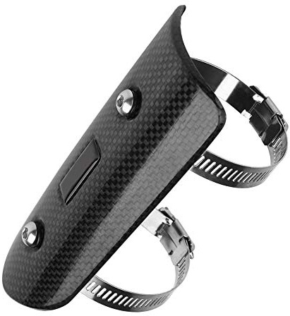 Cocoarm Protecteur d'échappement de Moto, Protection Thermique en Fibre de Carbone, Isolation Thermique de qualité Supérieure, Design Décoratif, Performances d'échappement Améliorées, Ajustement
