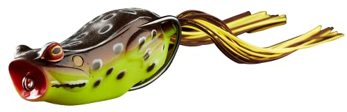 Savage Gear Hop Popper Frosch - Premium Topwater Froschköder für Barsch- und Raubfischangler, zum Fischen in Grasmatten, Seerosenfeldern und schattigen Taschen Schwarz 5,5 cm
