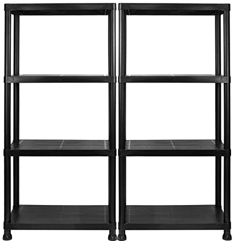 TekBox Garage Storage Shelves Plastic Shelving Unit (2, 4 Tier)