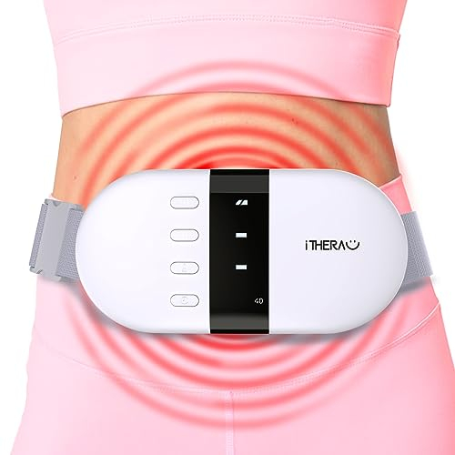 I-THERA-U Wärmegürtel Perioden Gürtel mit Wärme Massage Wärmepad Warmpads Wärmekissen Heizgürtel Bauchwärmer Elektrische Größer Akku Wärmepflaster für Bauch Unterleibschmerzen Regelschmerzen