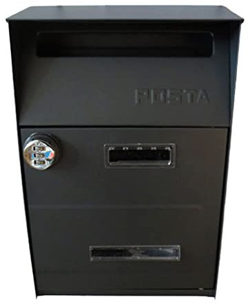 HIZOON Decorations Double Door Mailbox Locking Mailbox With Password Lock Wall Mount Mailboxes For Outside Home Classroom Letter Box
