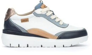 Pikolinos Deportivos en Cuero Rueda para Señora Color White