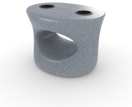 REZVANI FURNITURE STUDIO Tenjam Splash Series Verstärkter Beistelltisch für den Pooleinsatz, im Pool-Beistelltisch für Sonnenregale und Wassertiefen bis 25,4 cm (grauer Granit), Amped1234