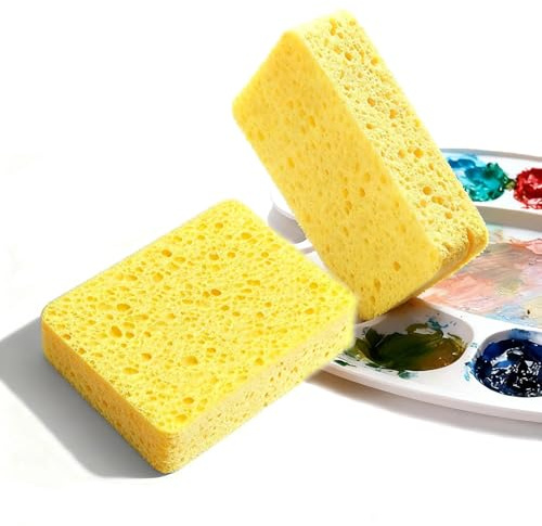 JOOTUEPO Sponges, Painting Sponge, Water Absorbing Sponges, Watercolour Cleaning Sponge, Reusable Rectangle Artist for Crafts & Hobbies, Painting, Crafts, Ceramic Supplies