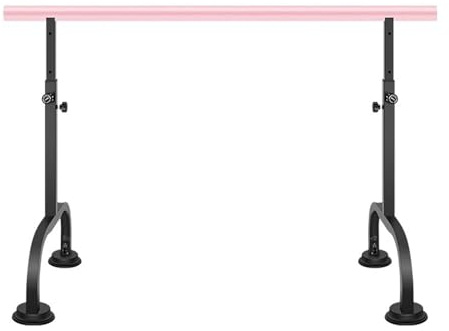 Barre de Ballet Portable en Acier Stable, réglable de 80 à 115 cm, autoportante, idéale pour la Danse à Domicile, en Salle de Sport ou en Studio, pour Les étirements et Le Pilates, Rose - 30