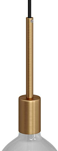 creative cables Kit Douille E27 cylindrique en métal avec Serre-câble de 15 cm - Bronze satiné