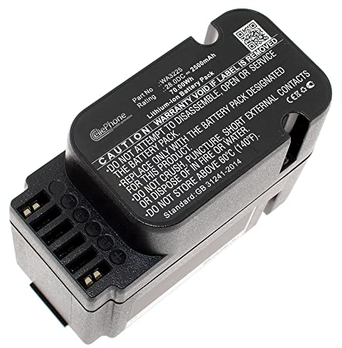 cellePhone Akku Li-Ion kompatibel mit Worx Landroid L1500 L1500i L2000 M M500 (Ersatz für WA3225) - 2500mAh / 28V