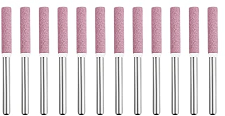 Nifocc Burr Lot de 12 pierres à aiguiser pour tronçonneuse 4 mm