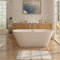 i-flair Freistehende Design Badewanne LUGANO - aus Acryl in 170x80 cm, Farbe Weiß