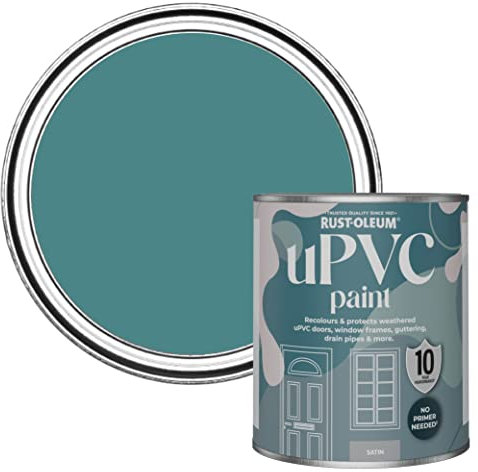 Rust-Oleum Green uPVC Door and Window Paint In Satin Finish - Peacock Suit 750ml