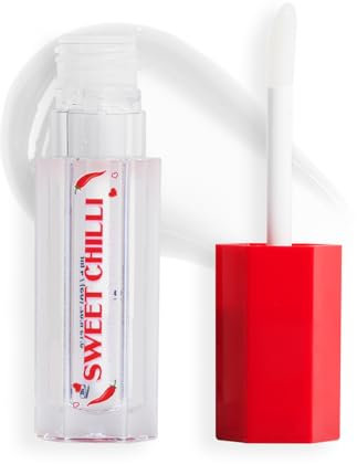 I Heart Revolution, Sweet Chilli Lippenöl, Volumeneffekt, Glänzendes Finish, Enthält Vitamin E, Transparent, 4ml