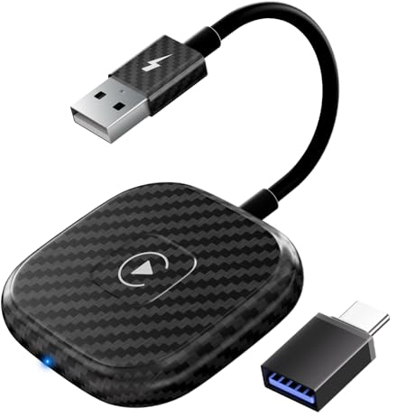 UWECAN CarPlay Wireless Adapter, Wireless CarPlay Adapter für iPhone, Konvertieren Werkseitig Verkabeltem OEM CarPlay zu Wireless, Kompatibel mit Autos ab 2017, für iPhone iOS 11 und Höher