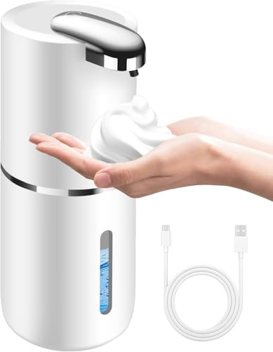 Dispenser automatico di sapone 380ml/ 16oz Ricaricabile, touchless, per sapone liquido, elettrico, con sensore di movimento, per bagno, cucina, uso commerciale