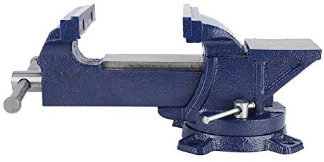 FILFEEL Tornillo de Banco con Base Giratoria de 360°, Abrazadera Resistente con Yunque, Tornillo de Banco Resistente para Carpintería y Metalurgia