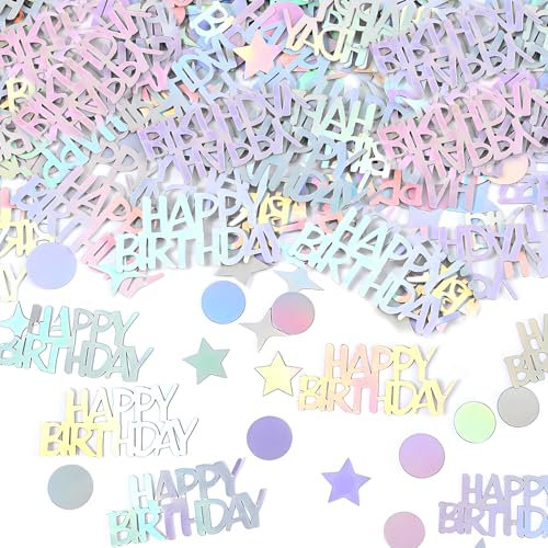 Happy Birthday Konfetti Geburtstag 30g Bunt Konfetti Streudeko Geburtstag Tischdeko Glitzer Geburtstagsdeko Tisch für Party