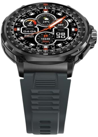 Smart Watch for Men Women, HD 1.85 Bluetooth Answer/Make Calls Smartwatch, Fitness Tracker Watch with Heart Rate, Sleep Monitor, 110+ Sports Modes Step Counter IP68 Waterproof For Android IOS (Black)