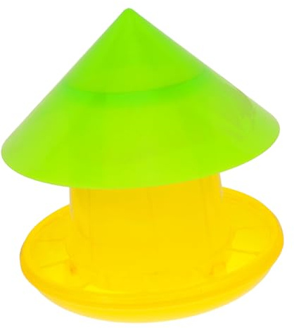 YARNOW Alimentador Automático Para Aves De Corral Pollos Gansos y Contenedor De Comida Verde Herramienta Para Comer Jaulas De Aves Comedero Antisalpicaduras y Comedero Para